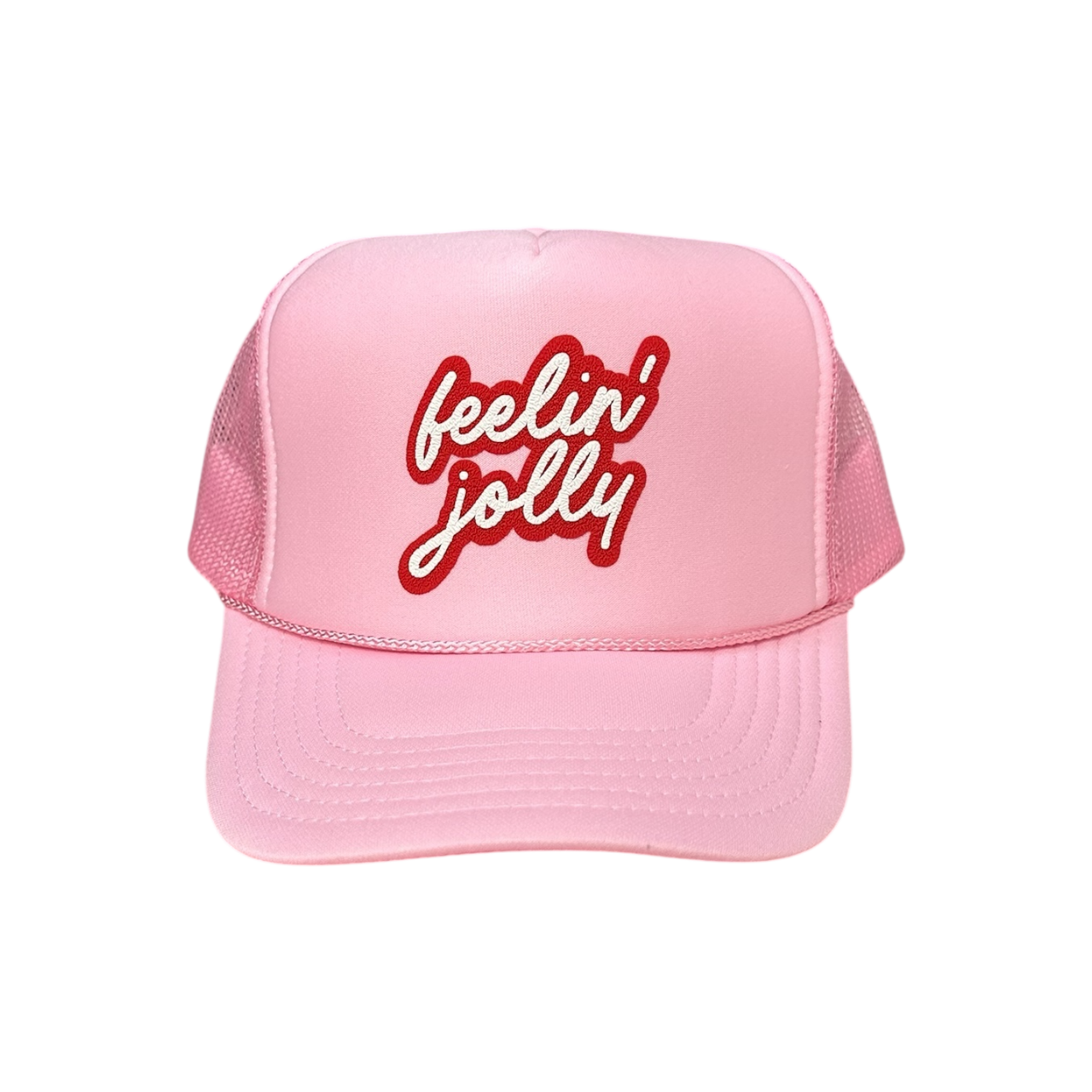 Feelin' Jolly - Light Pink Trucker Hat