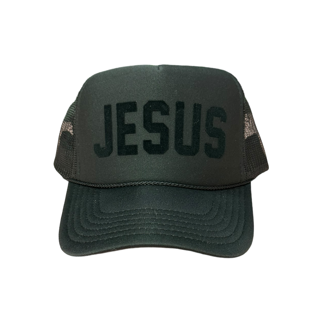 TOT Trucker - JESUS - (Black on Black)