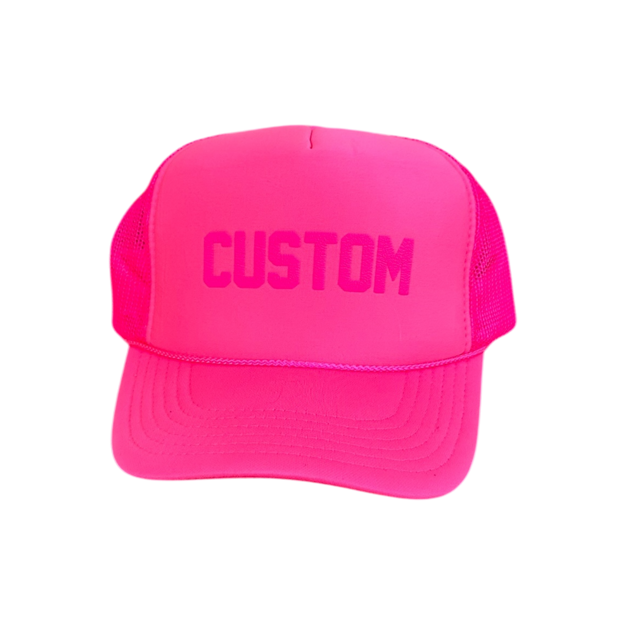 CUSTOM - Neon Pink Tonal Trucker Hat