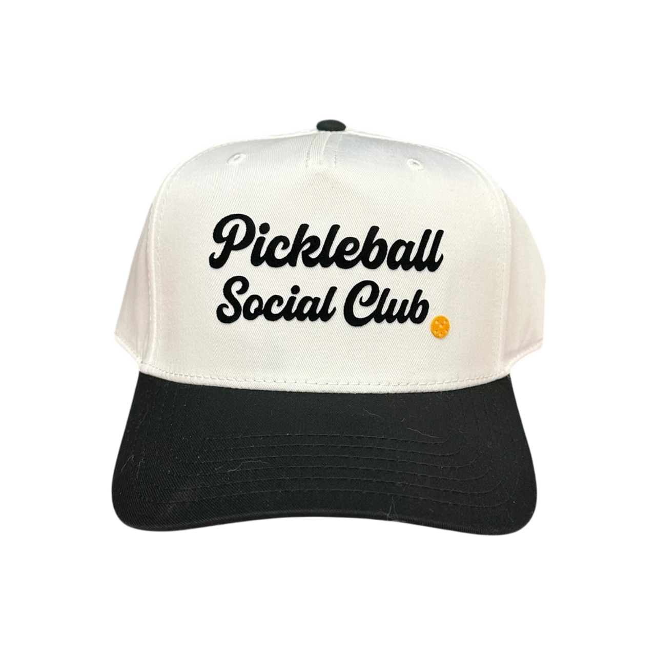 Pickleball Social Club - White/Black Classic Fit Hat