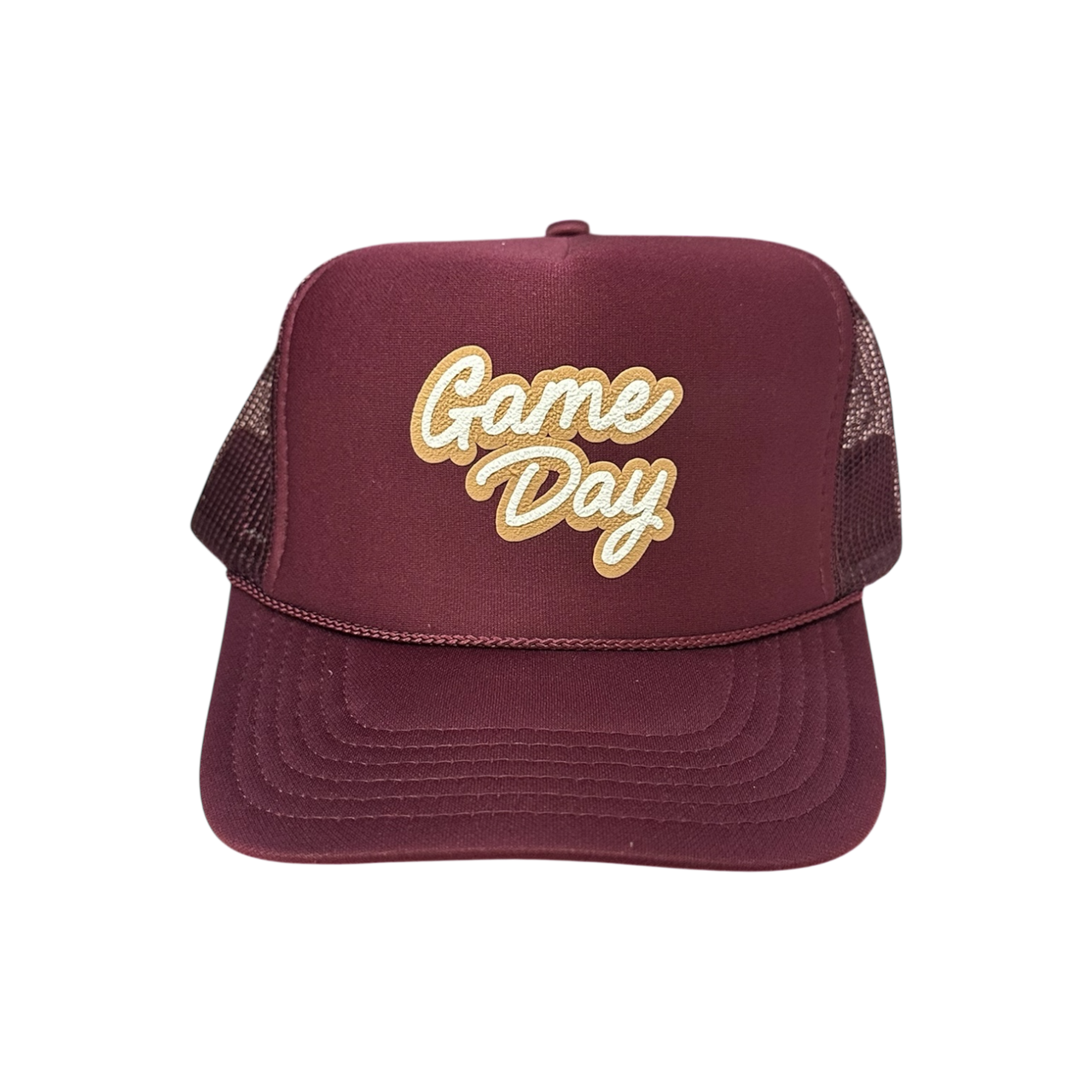 Game Day (double puff) - Maroon Trucker Hat