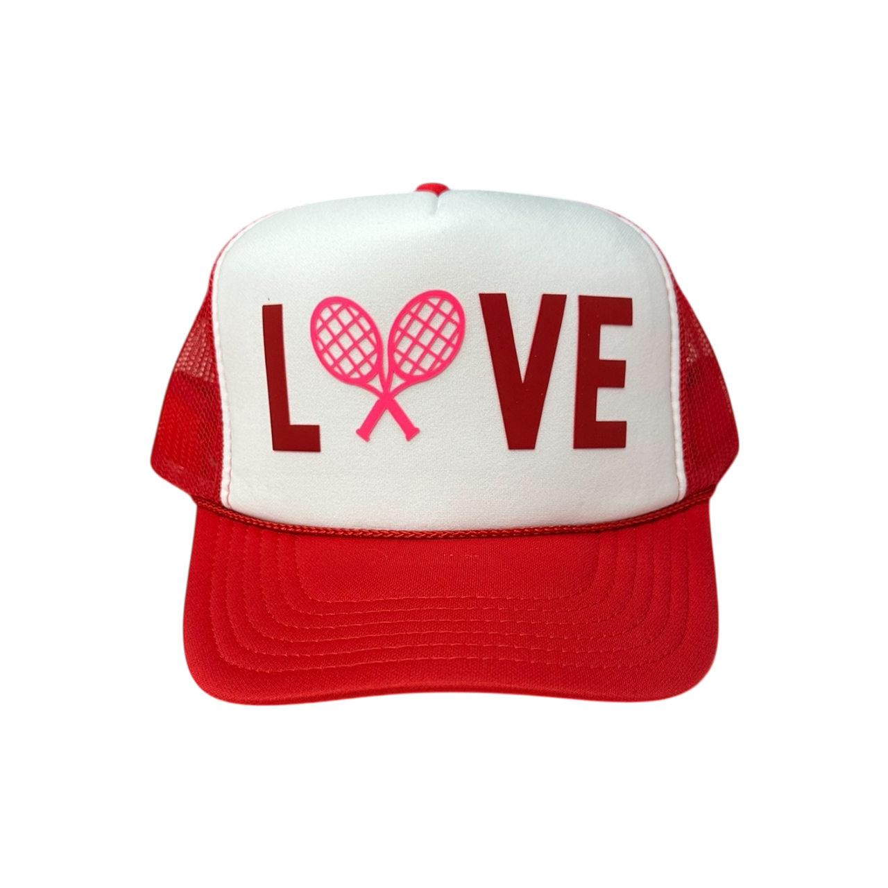 LOVE (tennis) - White/Red Trucker Hat