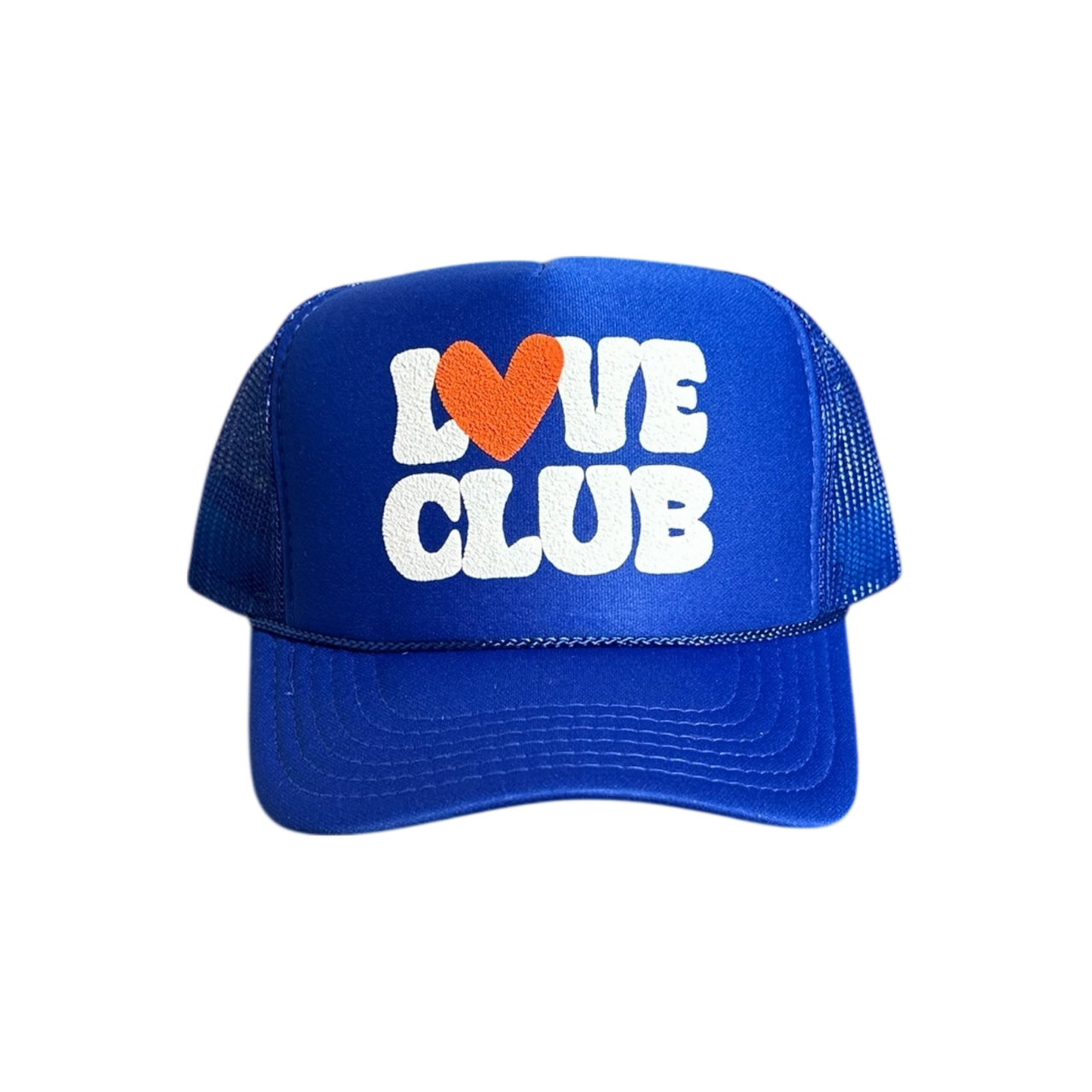Love Club (puff) - Royal Blue Trucker Hat