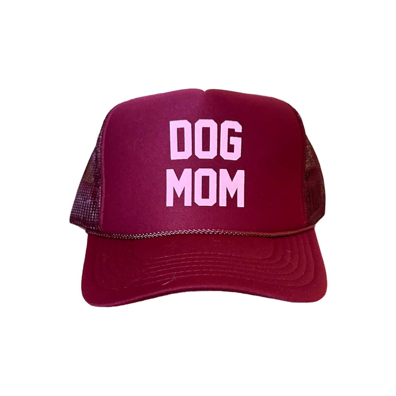 DOG MOM Maroon Trucker