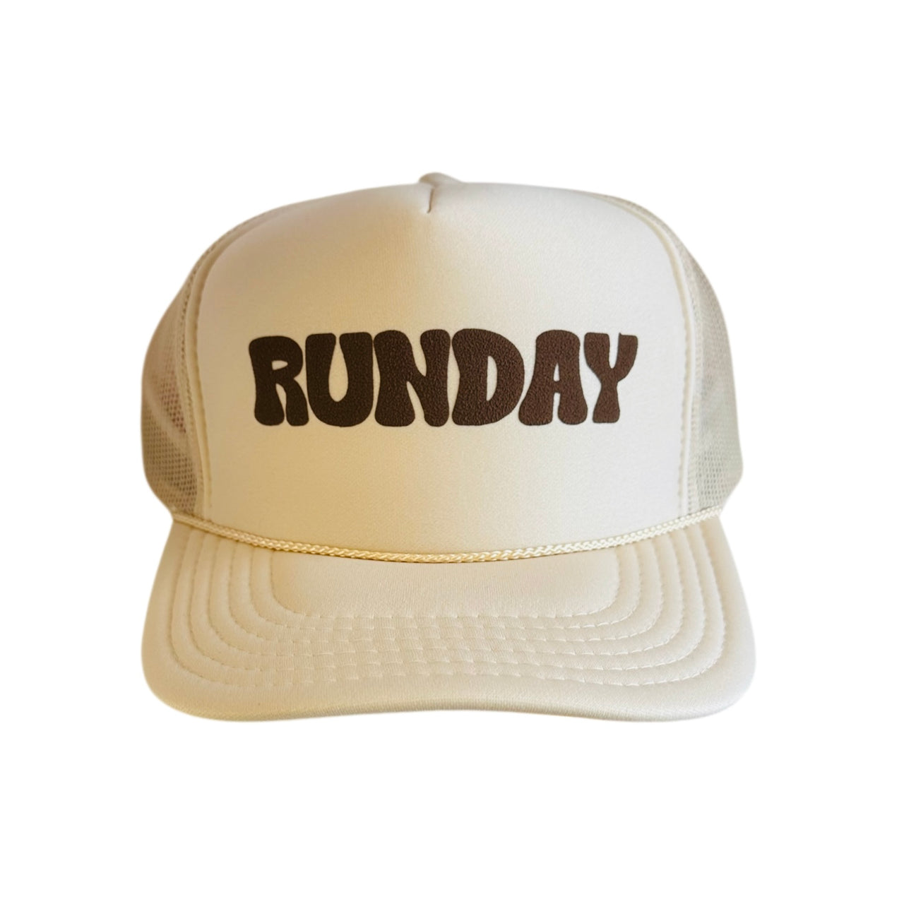 RUNDAY (brown) -Tan Trucker Hat