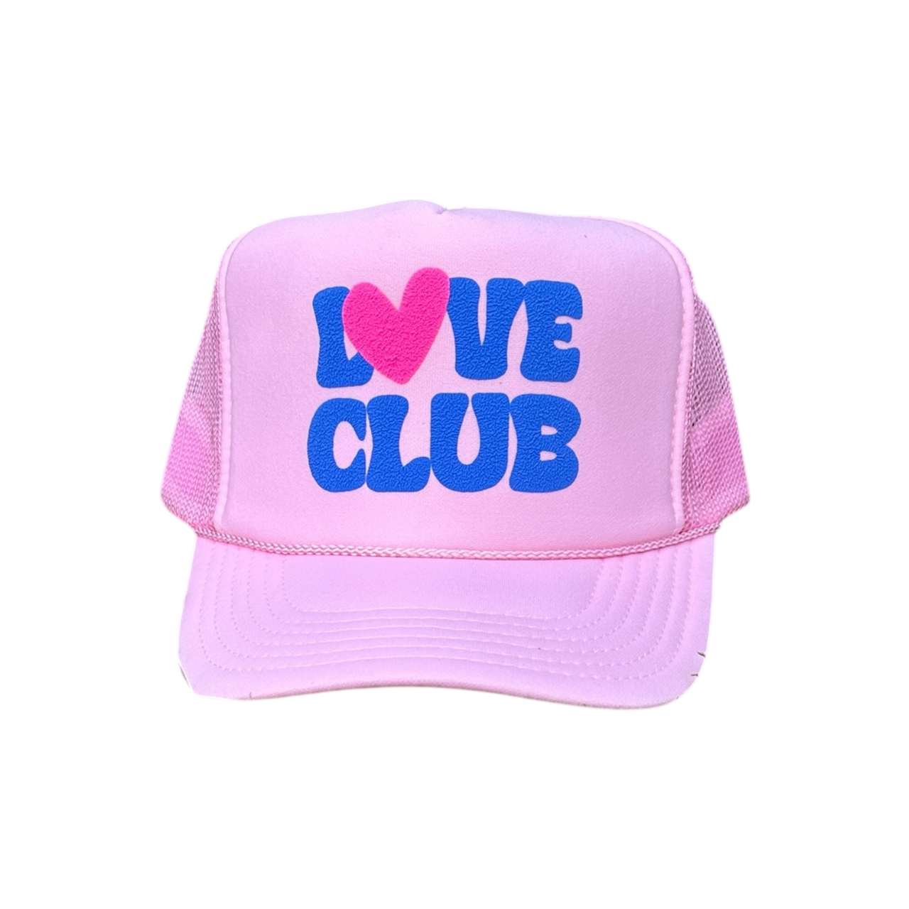 Love Club (puff) - Light Pink Trucker Hat