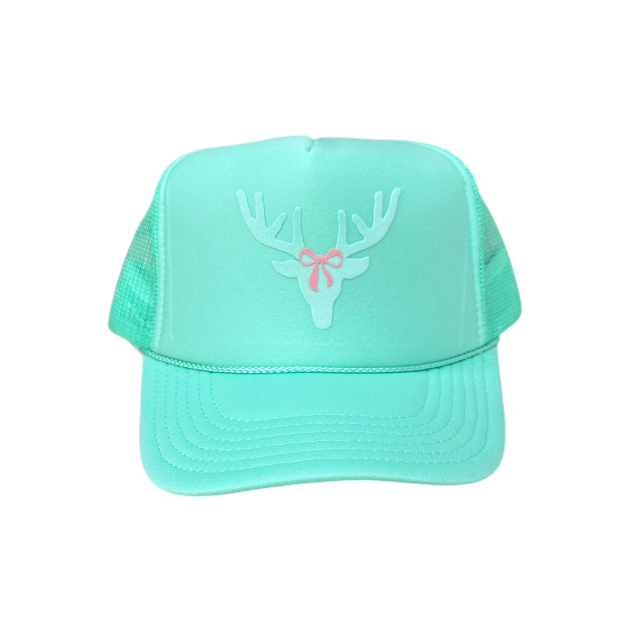 Christmas Deer (tone on tone) - Mint Trucker