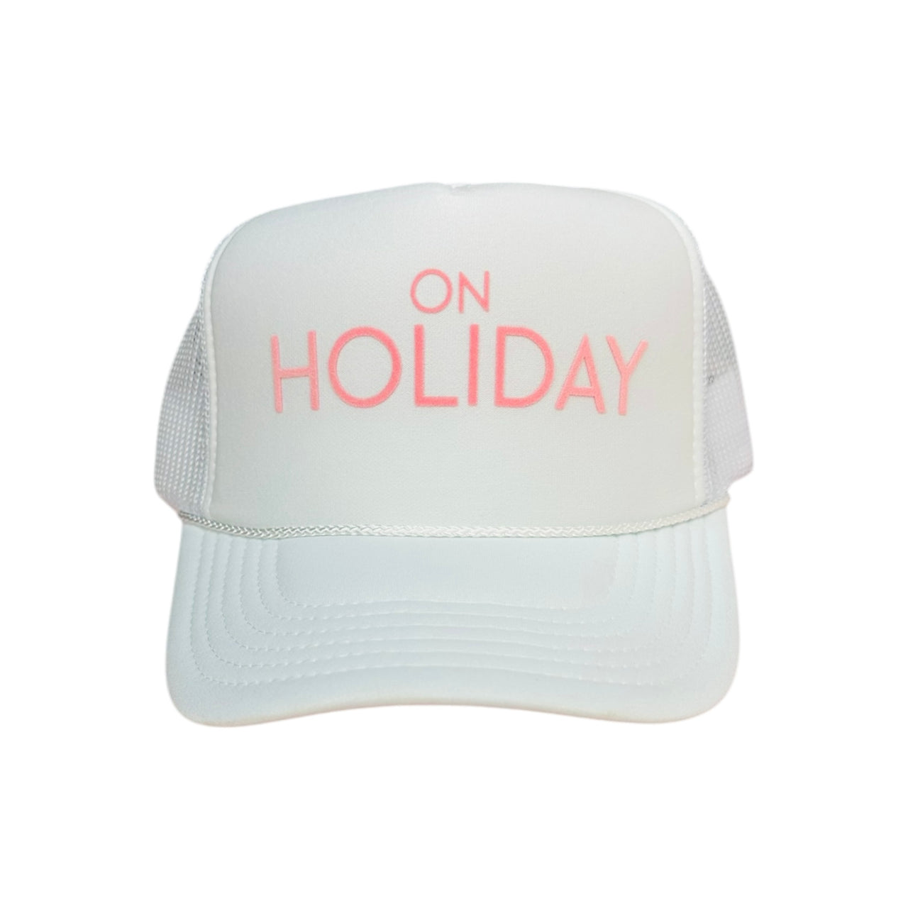 On Holiday - White Trucker Hat