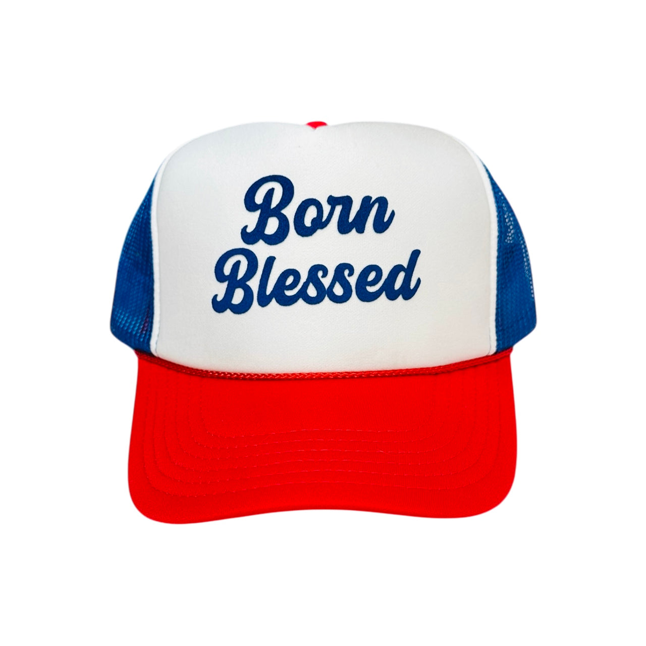 Born Blessed - Red.White.Blue Trucker Hat