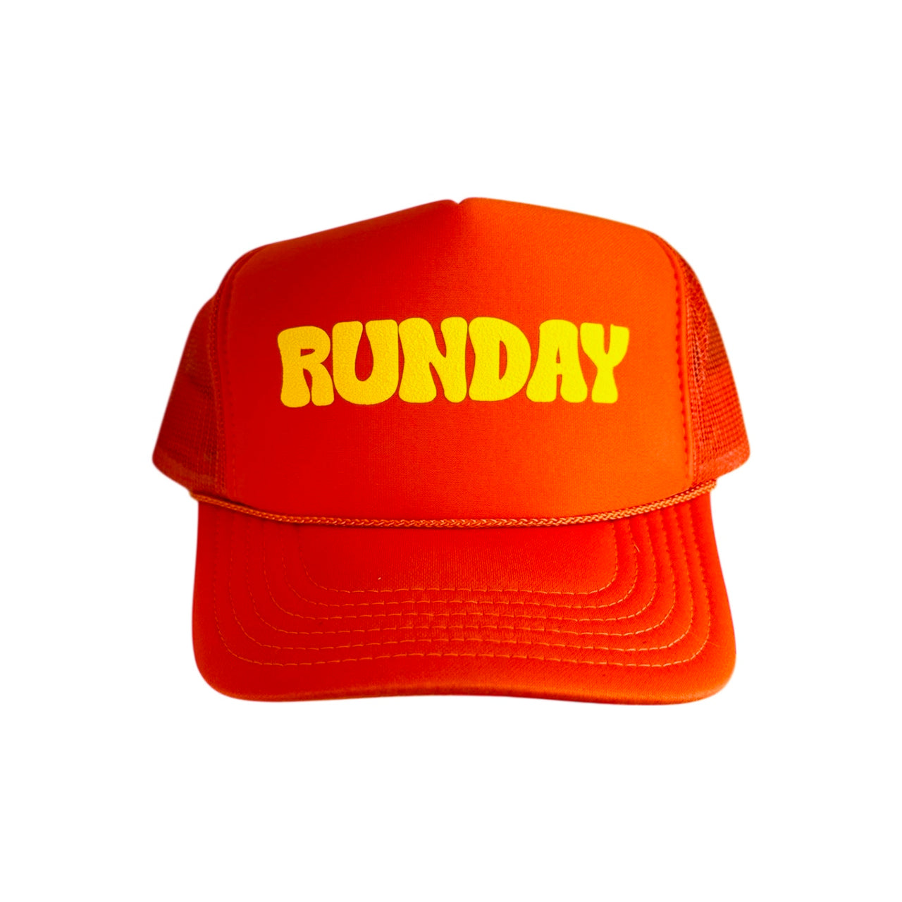 RUNDAY (yellow) - Orange Trucker Hat