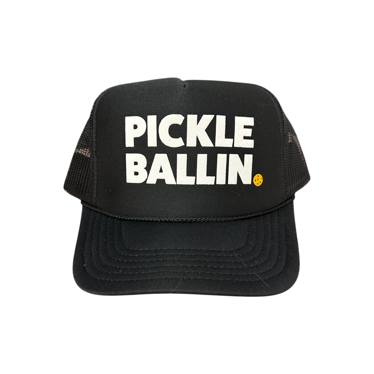 Pickleballin - Black Trucker Hat