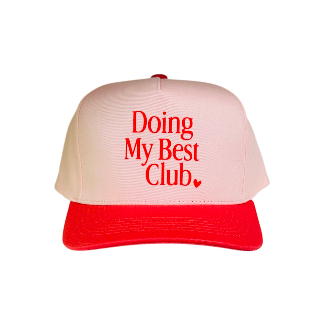 Doing my best club - Light Pink/Red Classic Hat