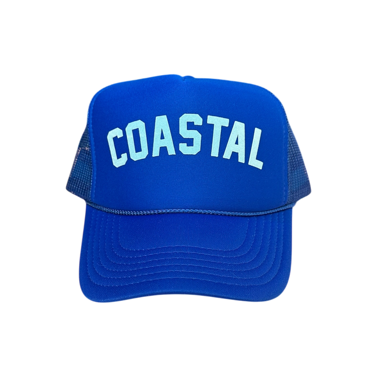 Coastal (light blue velvet) - Royal Blue Trucker Hat