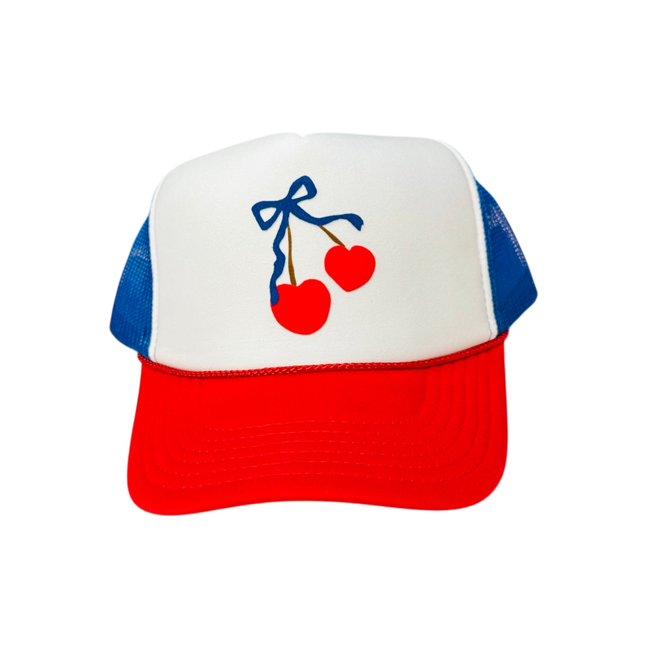 Cherries - Red.White.Blue Trucker Hat