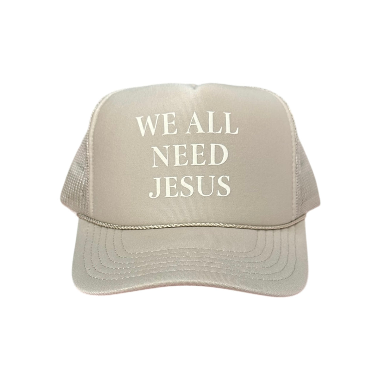 We all need Jesus - Tan Trucker Hat