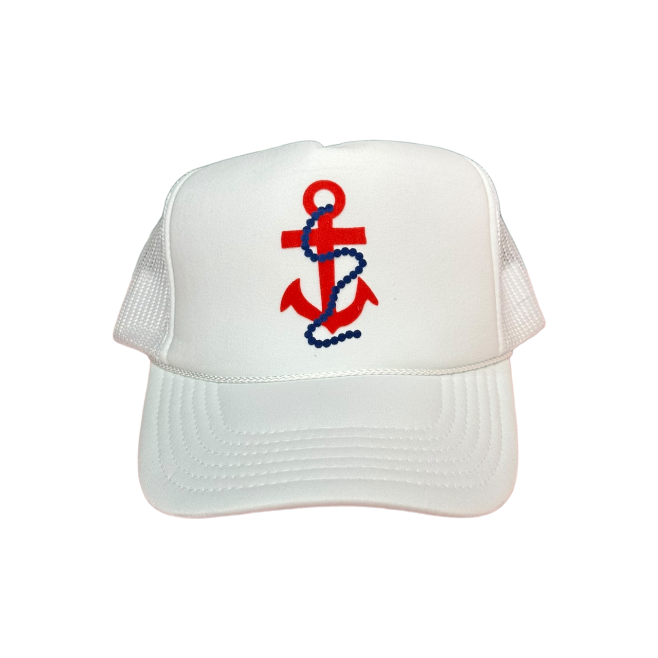 Anchor (Red, Blue) - White Trucker