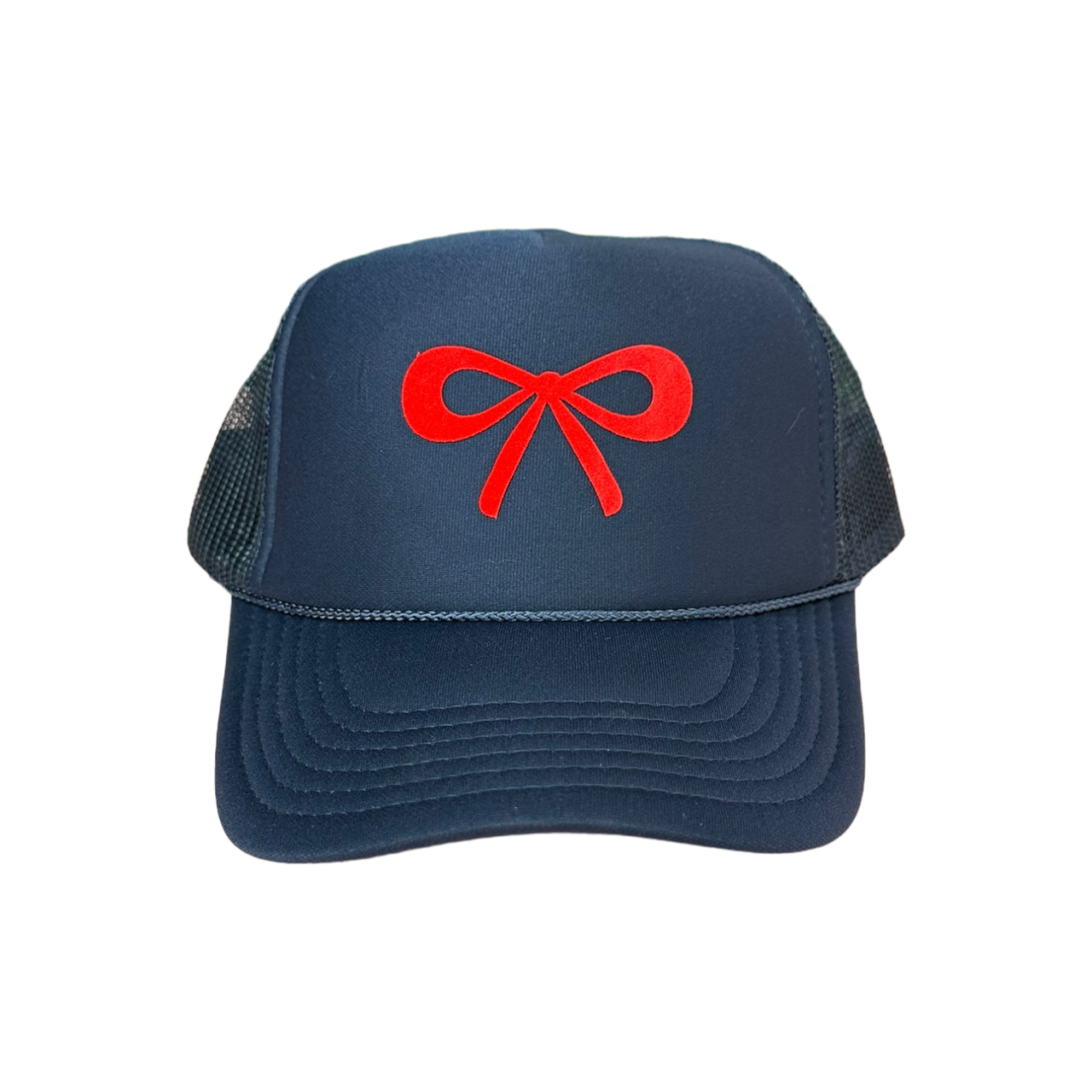 Red Bow - Navy Trucker