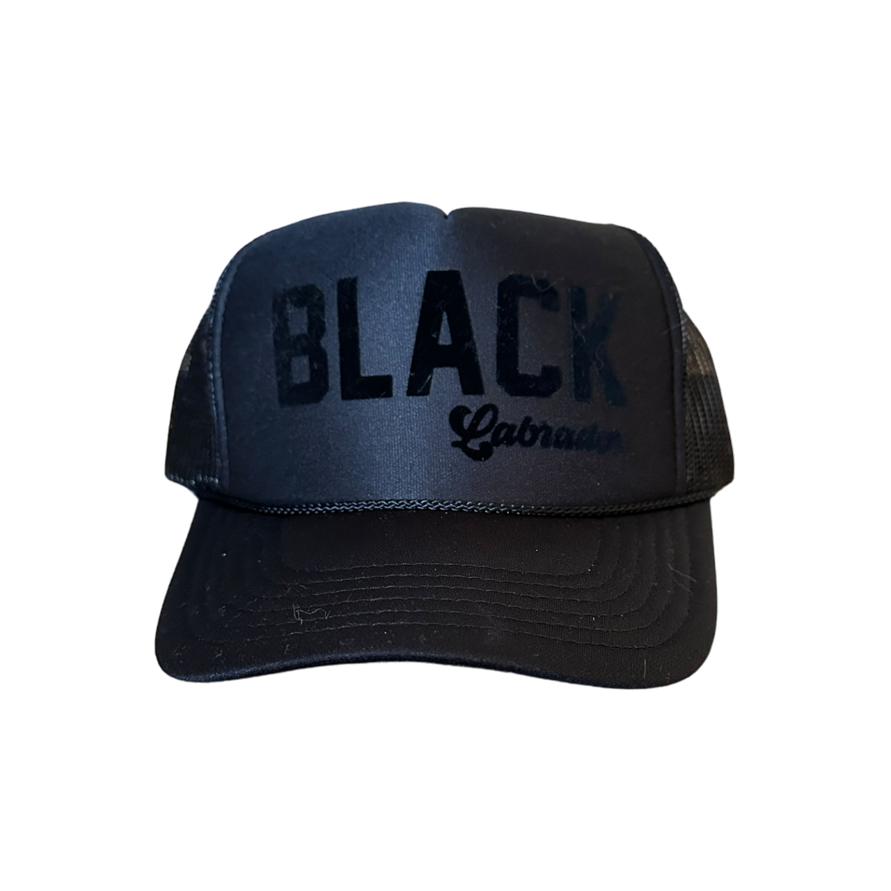 BLACK Labrador (Tone on Tone) Black Trucker