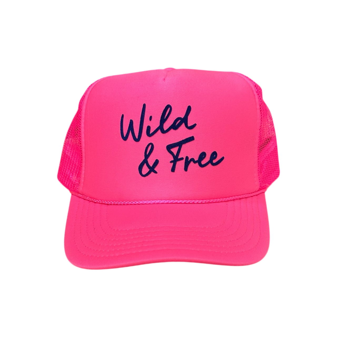 Wild & Free - Neon Pink Trucker Hat