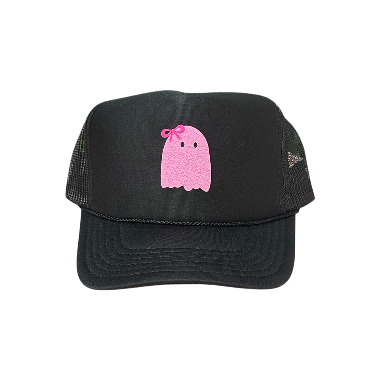 Pink Ghost - Black Trucker Hat