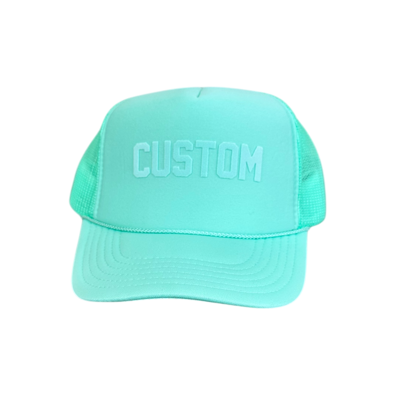 CUSTOM - Mint Tonal Trucker Hat