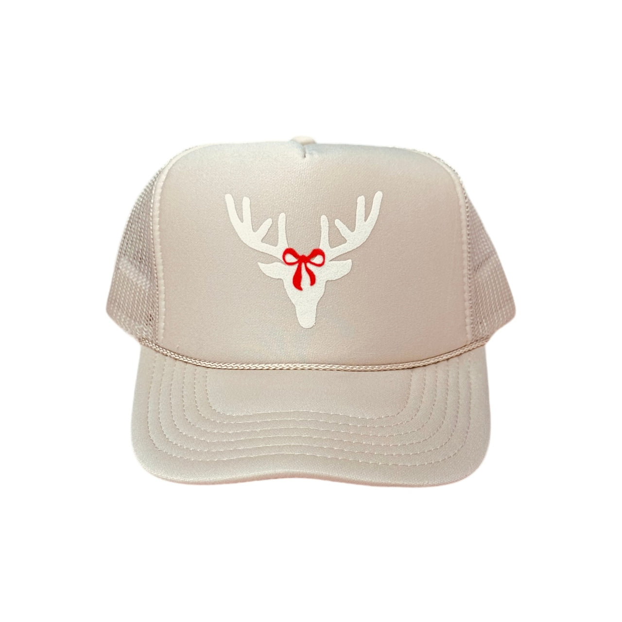 Christmas Deer - Khaki Trucker