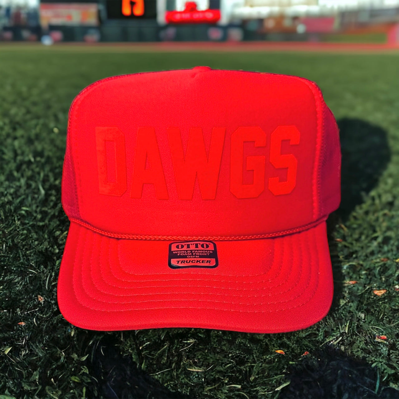 T.O.T. Trucker - DAWGS - (Red on Red)