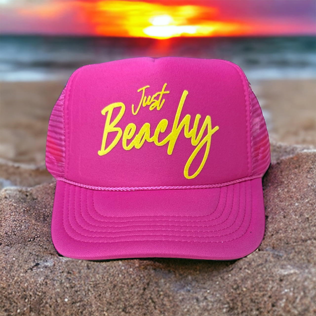 Just Beachy Trucker - Hot Pink