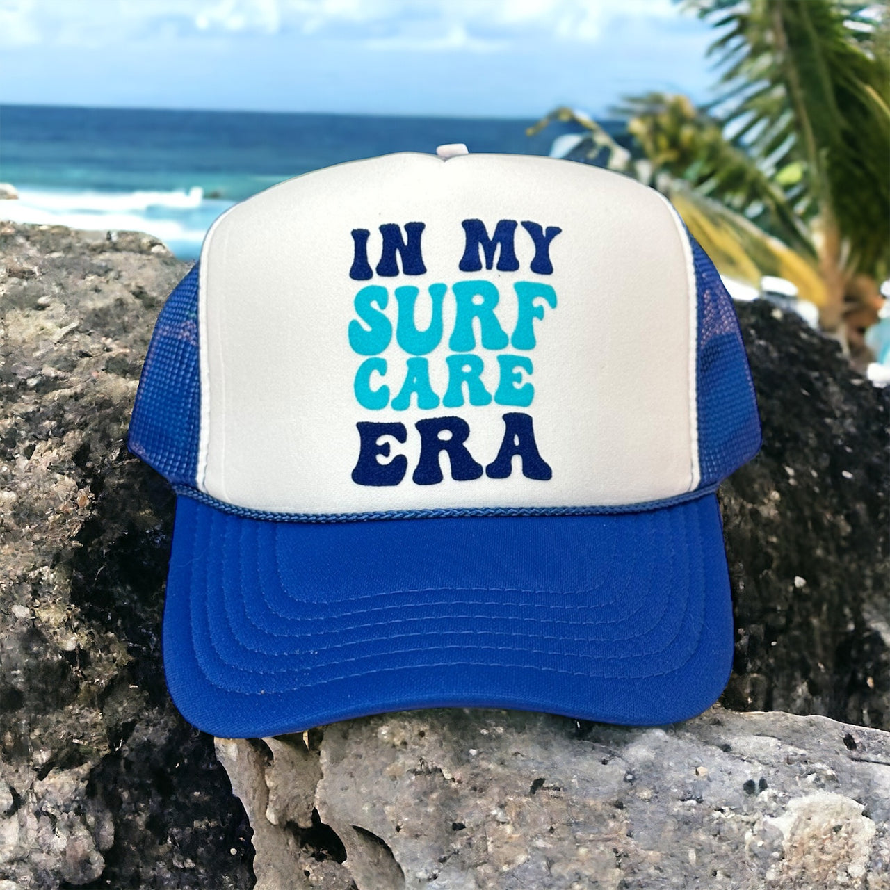 SURF CARE Trucker - White/Royal