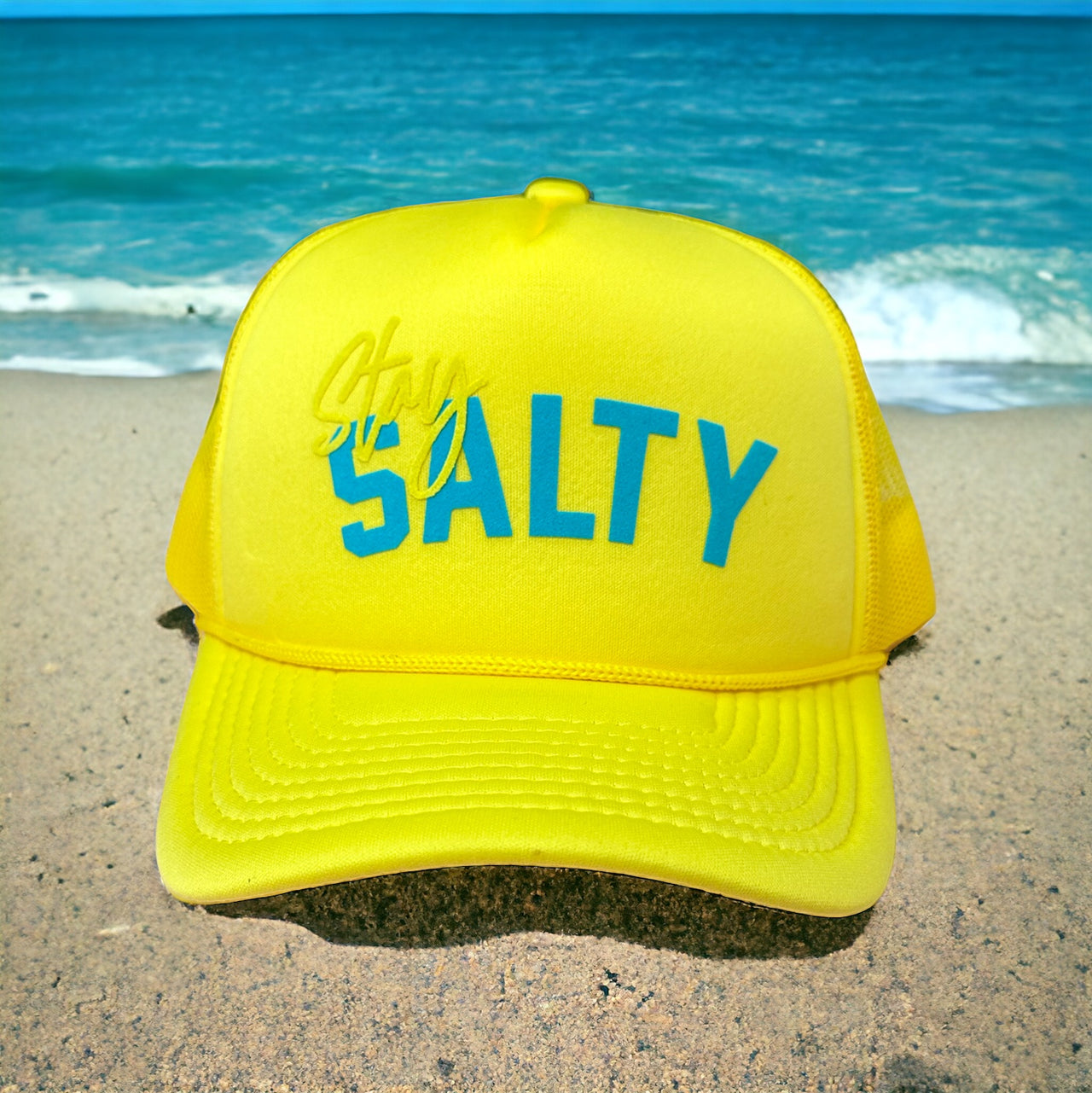 'Stay Salty' Trucker - Yellow