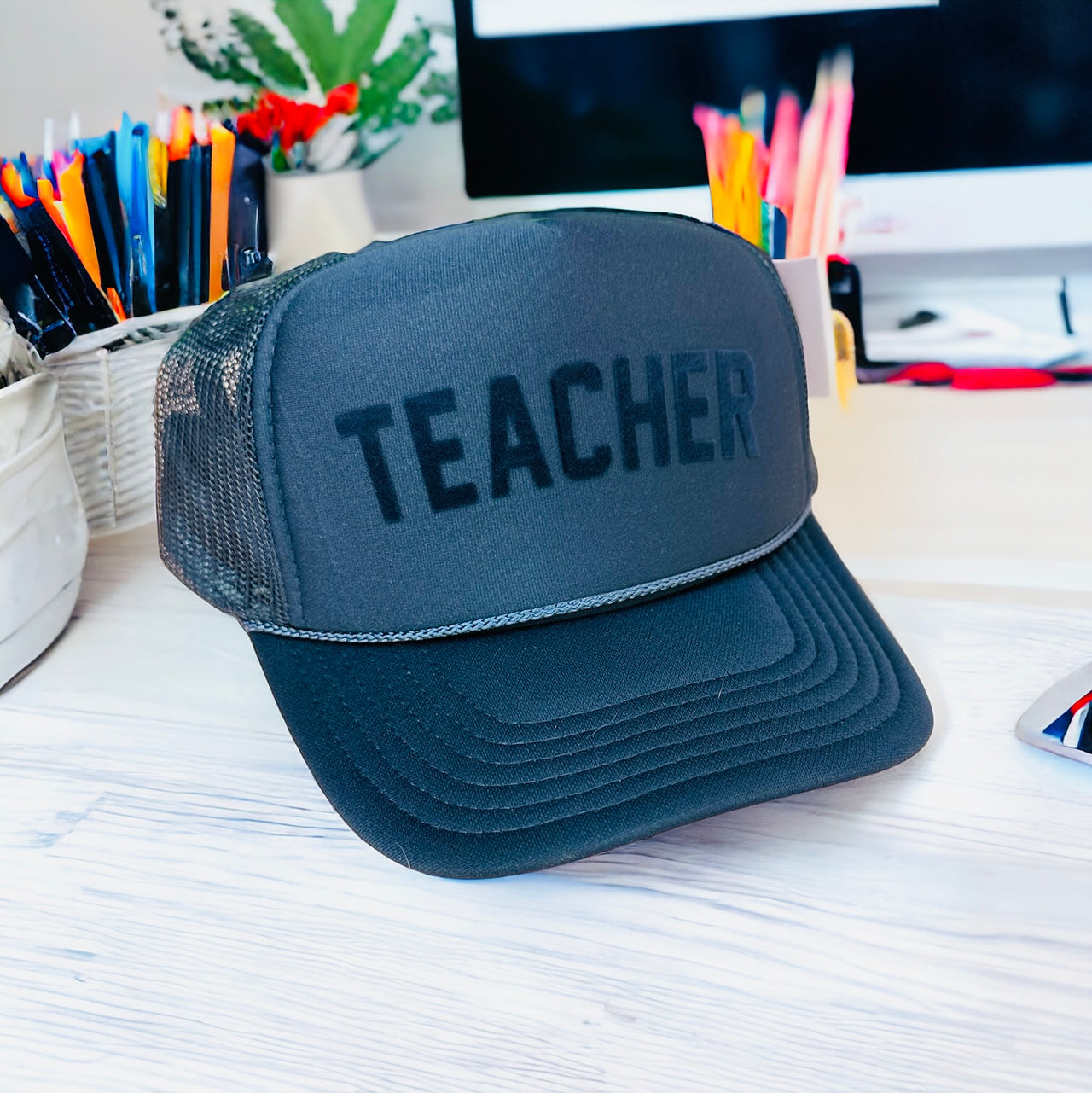 TOT Trucker - TEACHER - (Navy on Navy)