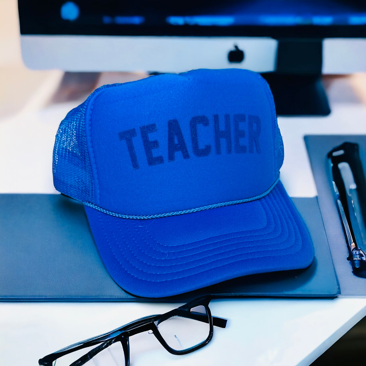 TOT Trucker - TEACHER - (Blue on Blue)