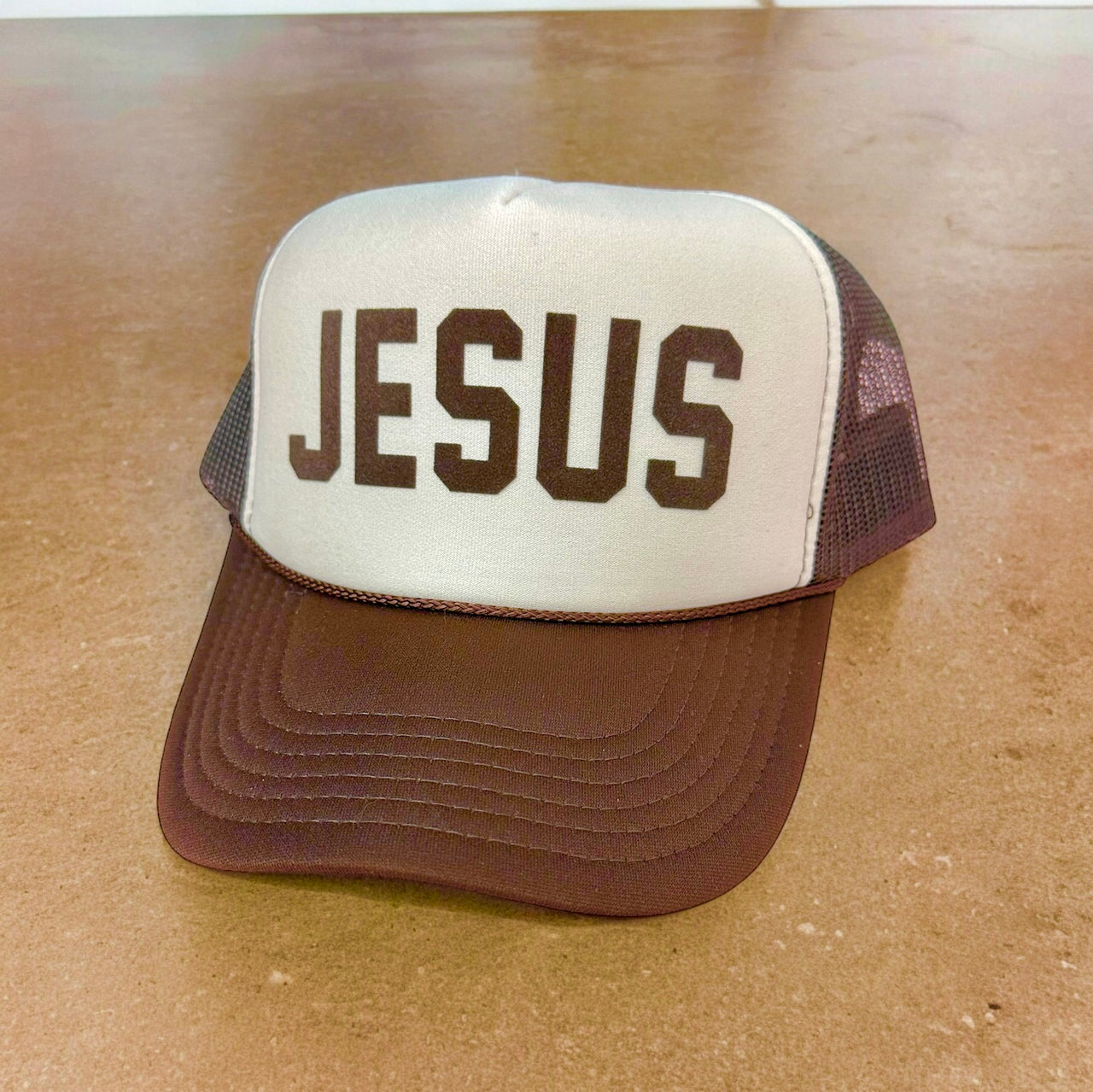 JESUS Tan/Brown Trucker