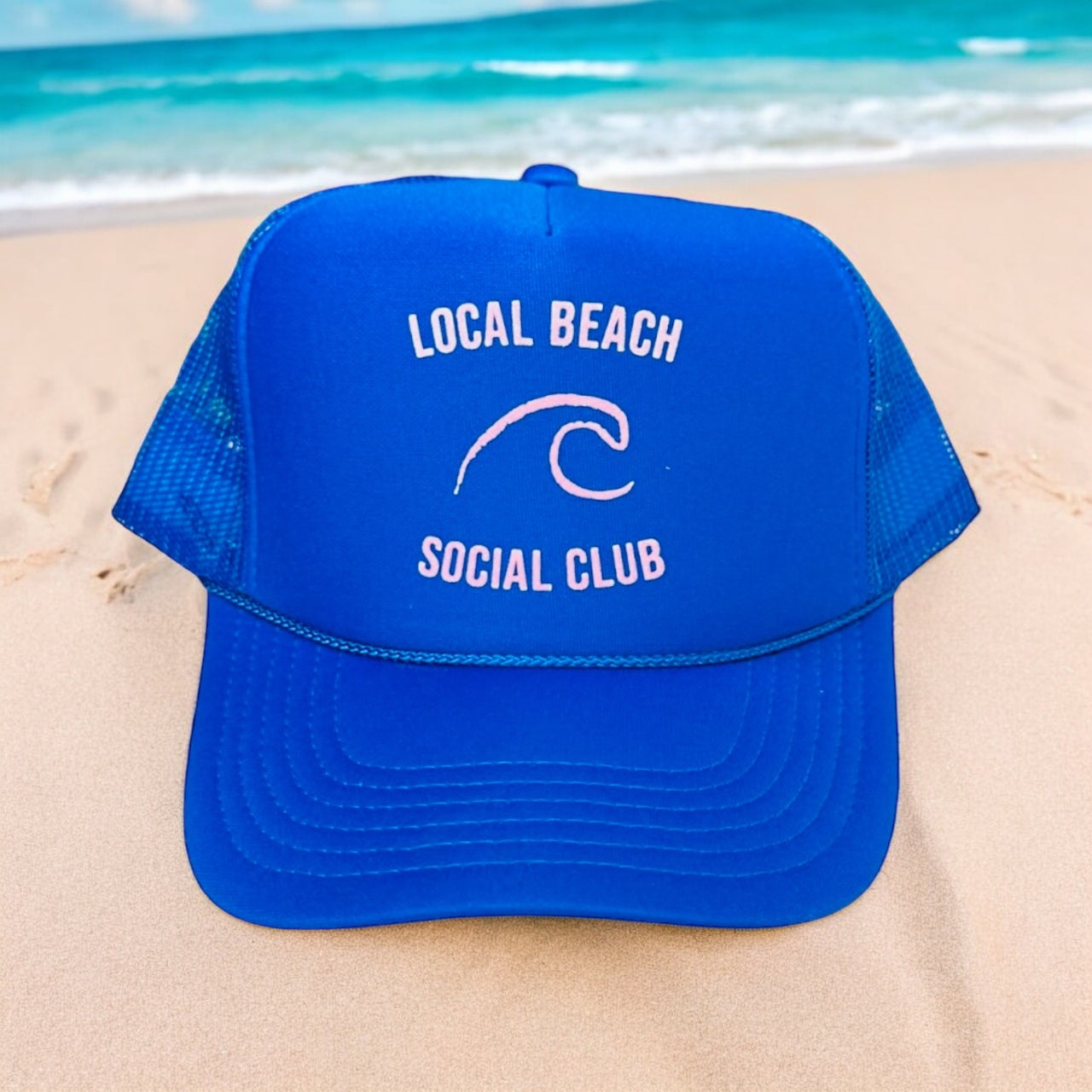 'Local Beach Social Club' Royal Blue Trucker