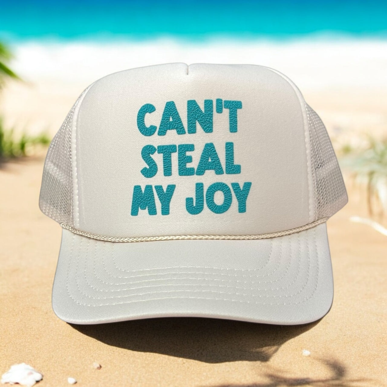 CAN'T STEAL MY JOY - Tan Trucker Hat