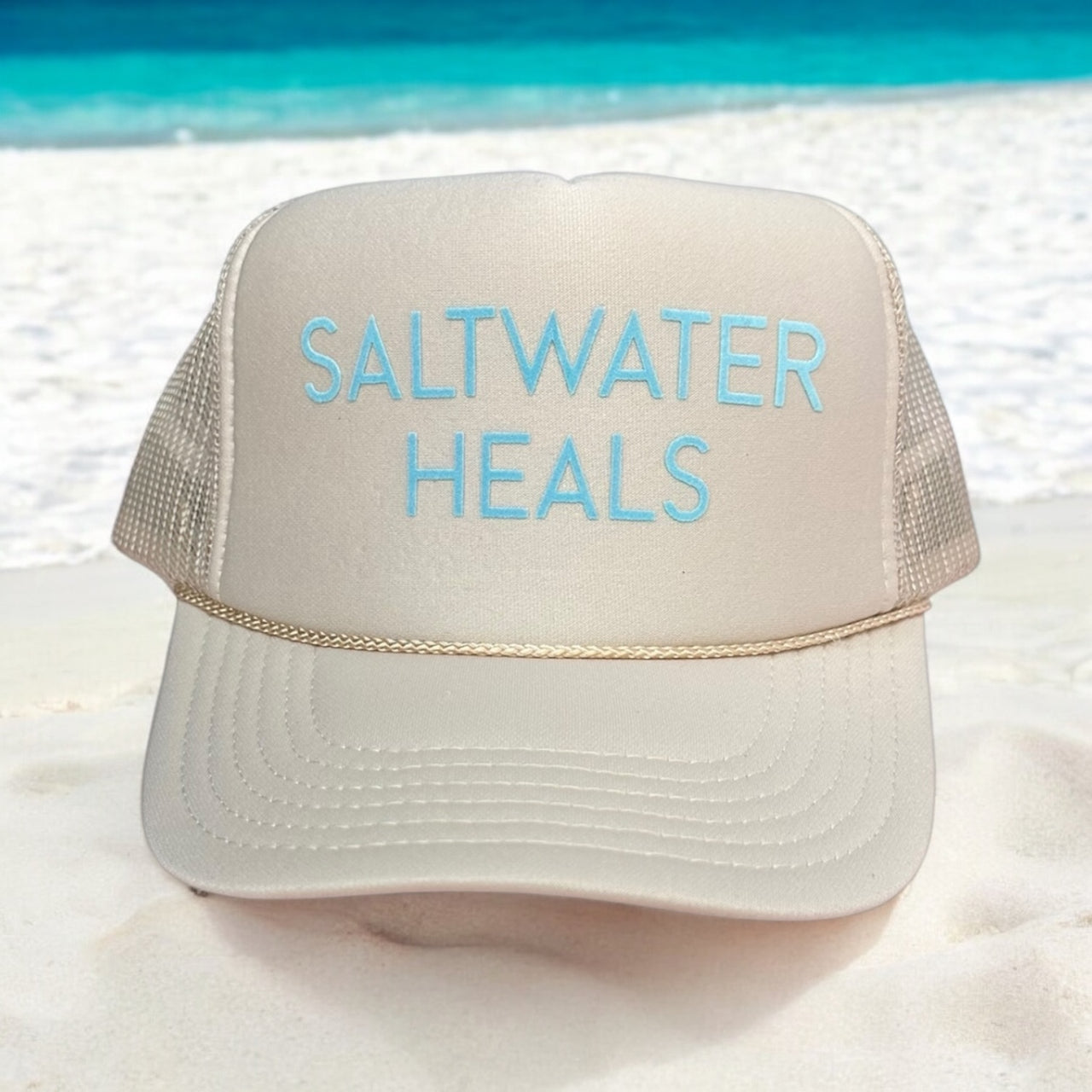 Saltwater Heals - Tan Trucker Hat