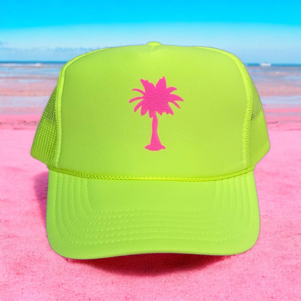 Palm - Neon Yellow Trucker Hat