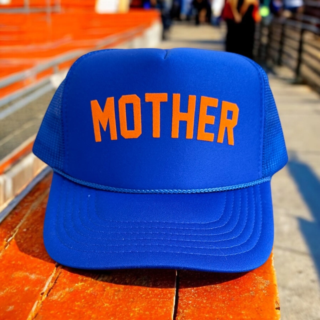 MOTHER (Orange Velvet) - Royal Blue Trucker