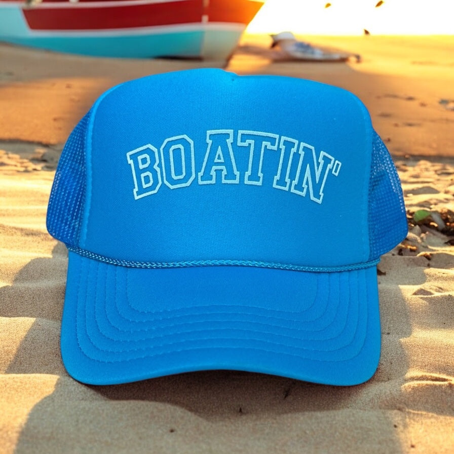 Boatin' - Columbia Blue Trucker Hat