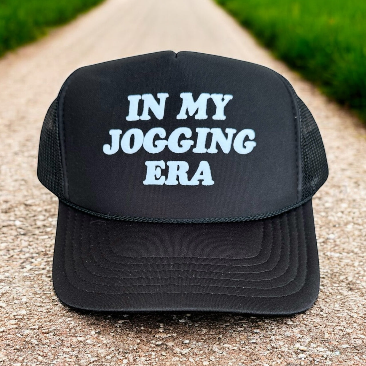 In My Jogging Era - Black Trucker Hat