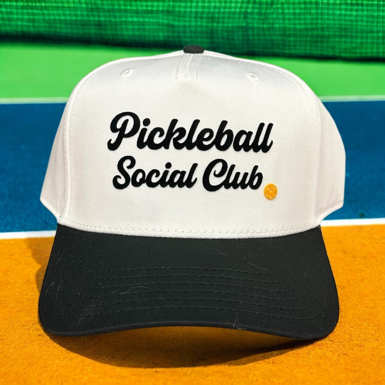 Pickleball Social Club - White/Black Classic Fit Hat