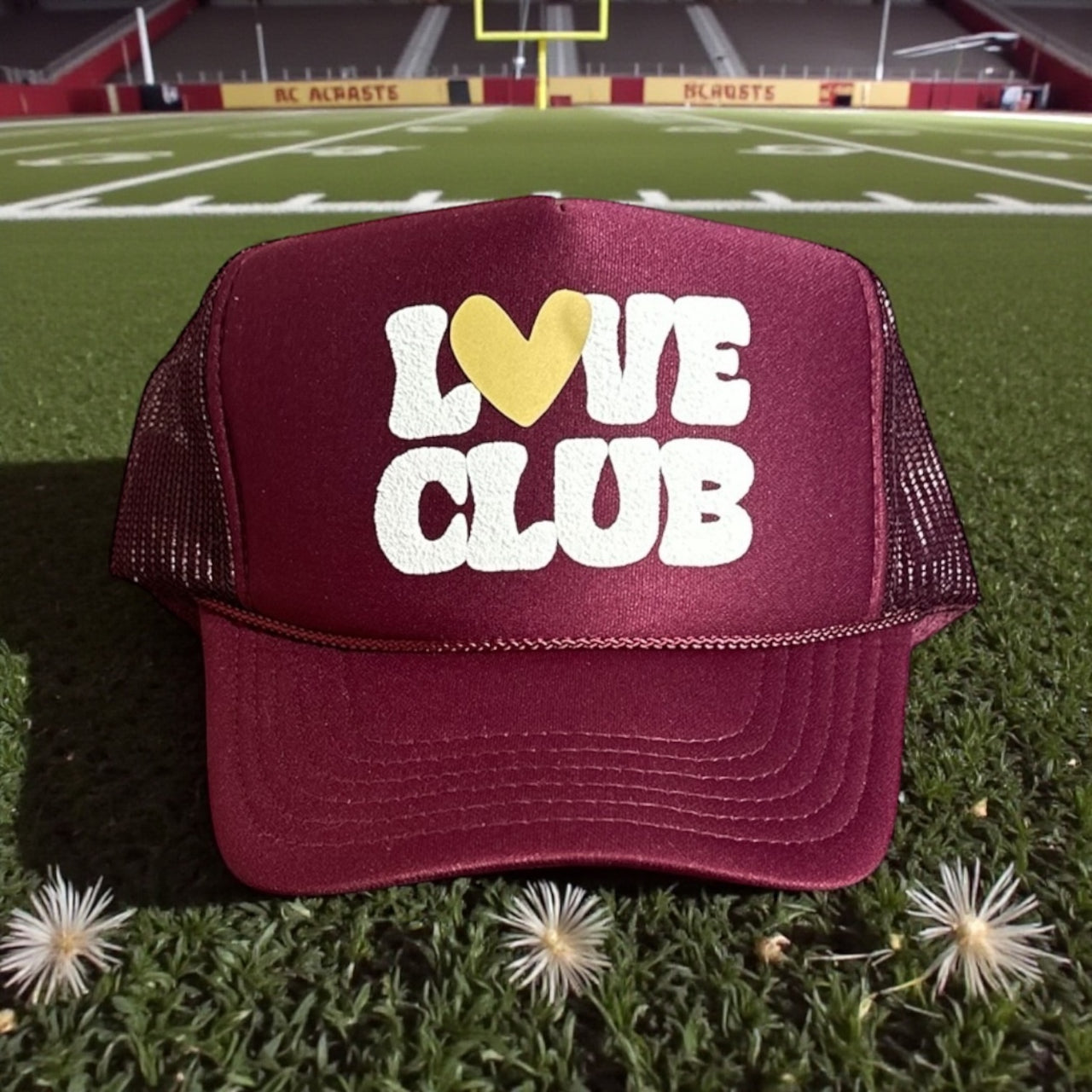 Love Club (puff) - Maroon Trucker Hat