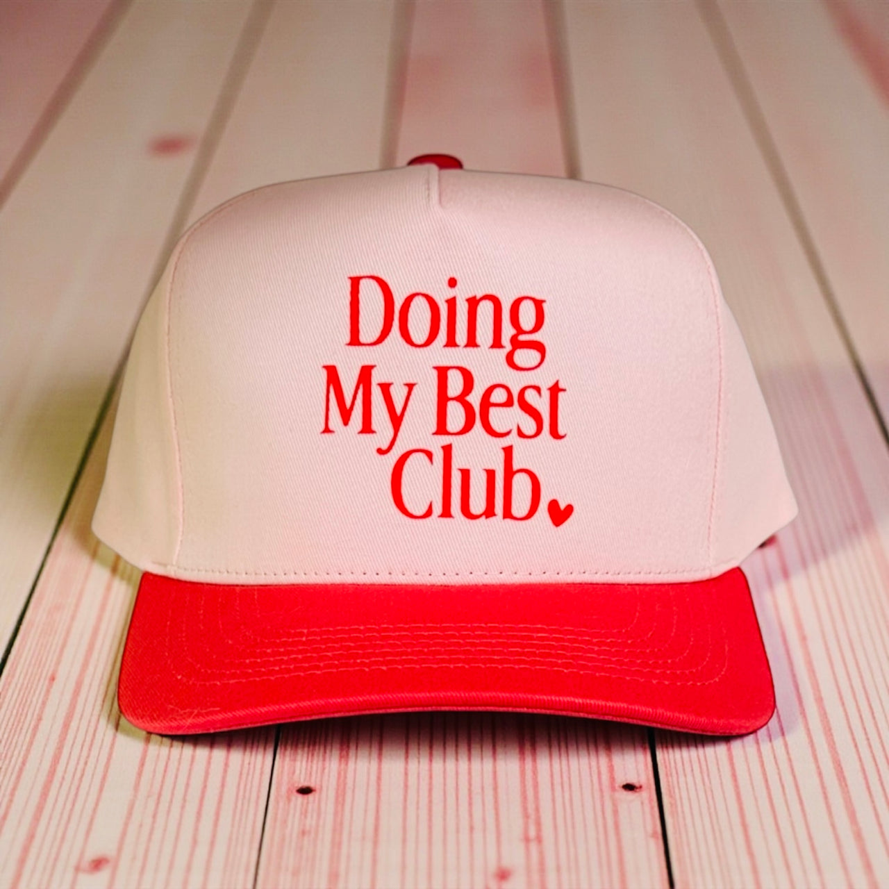 Doing my best club - Light Pink/Red Classic Hat