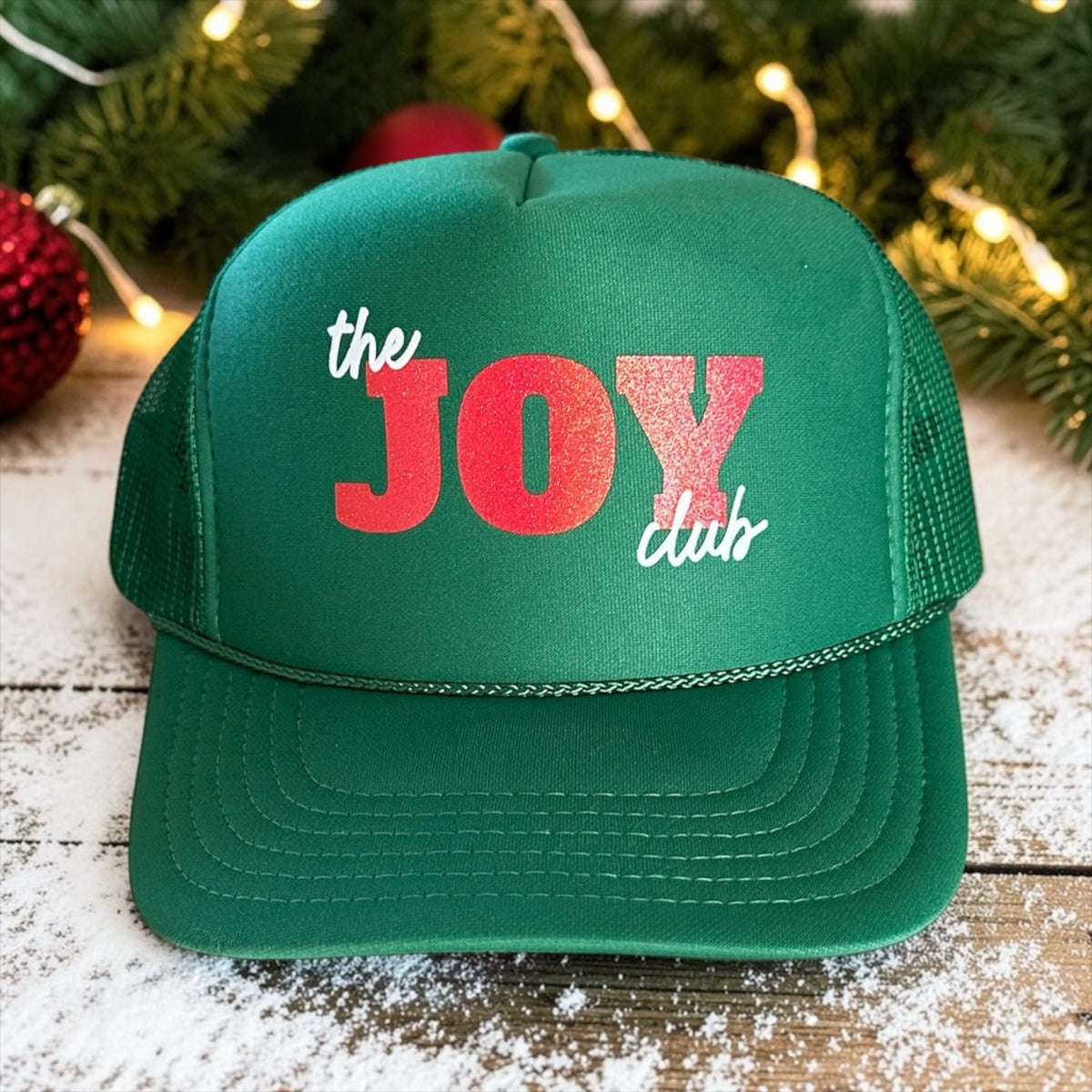 the JOY club - Green Trucker Hat