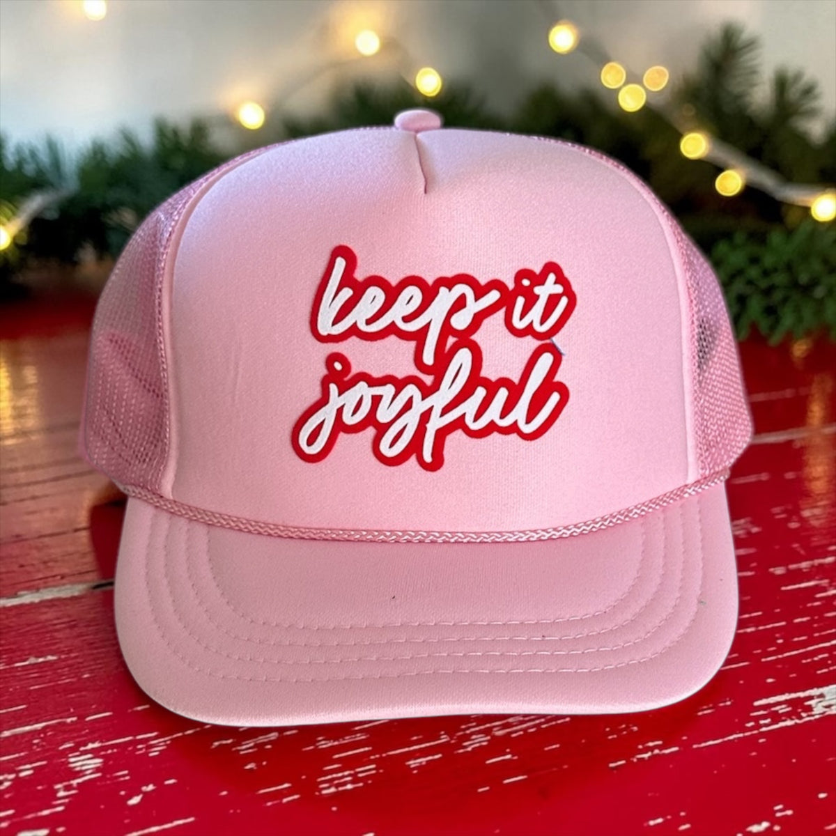 Keep it joyful - Light Pink Trucker Hat