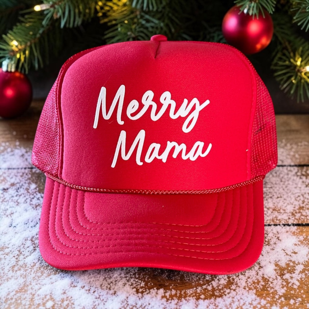 Merry Mama - Red Trucker Hat