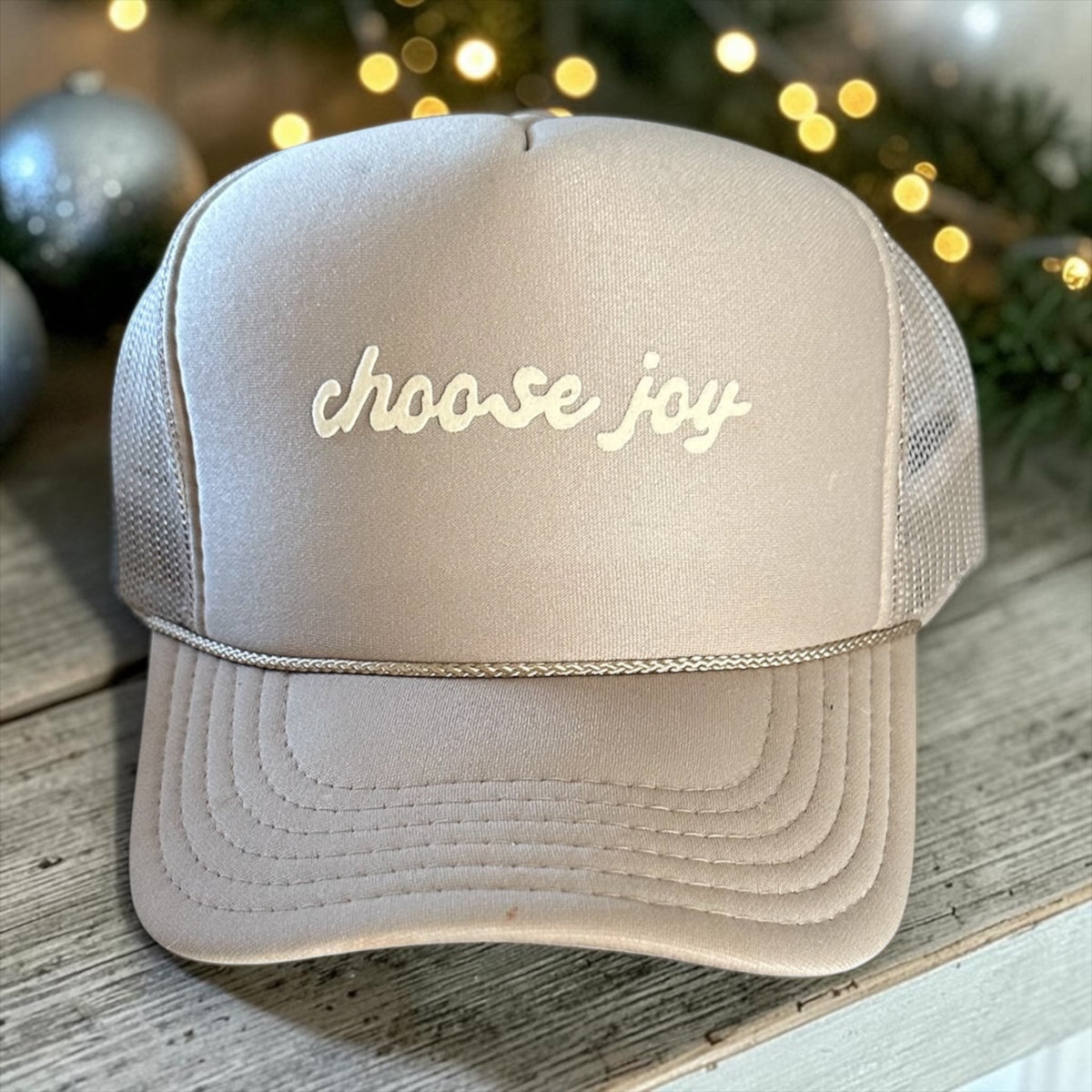 choose joy - Tonal Khaki Trucker Hat