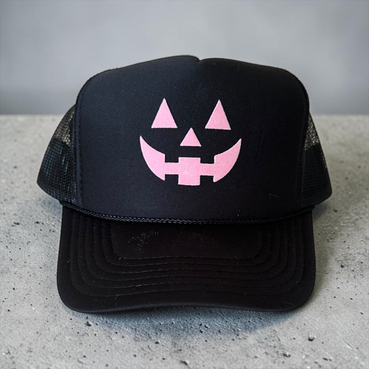 Jack O' Lantern - Black Trucker Hat