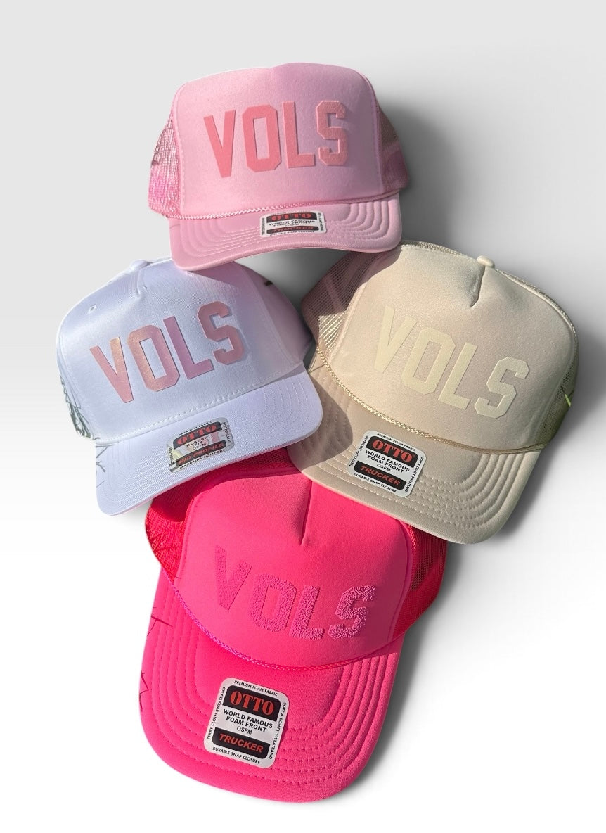 CUSTOM Pink Iridescent Text - White Baseball Hat