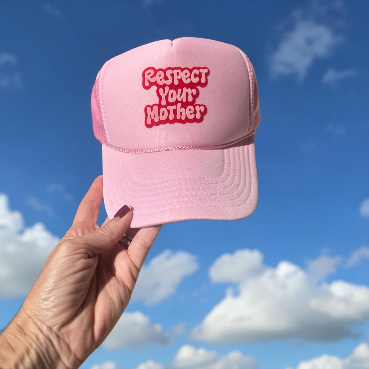 Respect Your Mother - Pink Trucker Hat